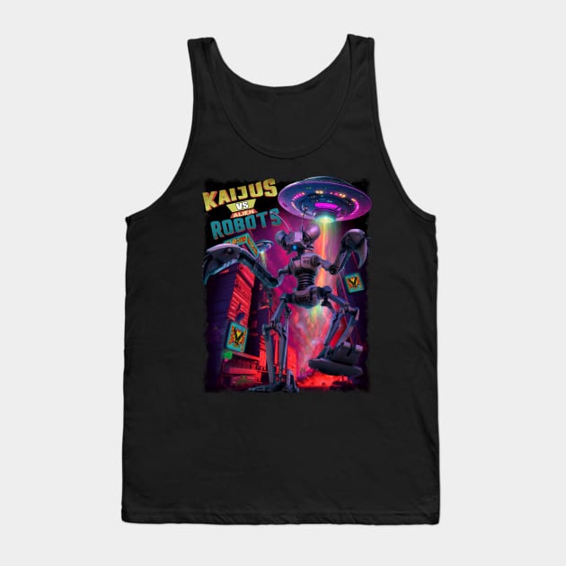 Kaijus vs Alien Robots from outer space Tank Top by Beyond T-Shirts